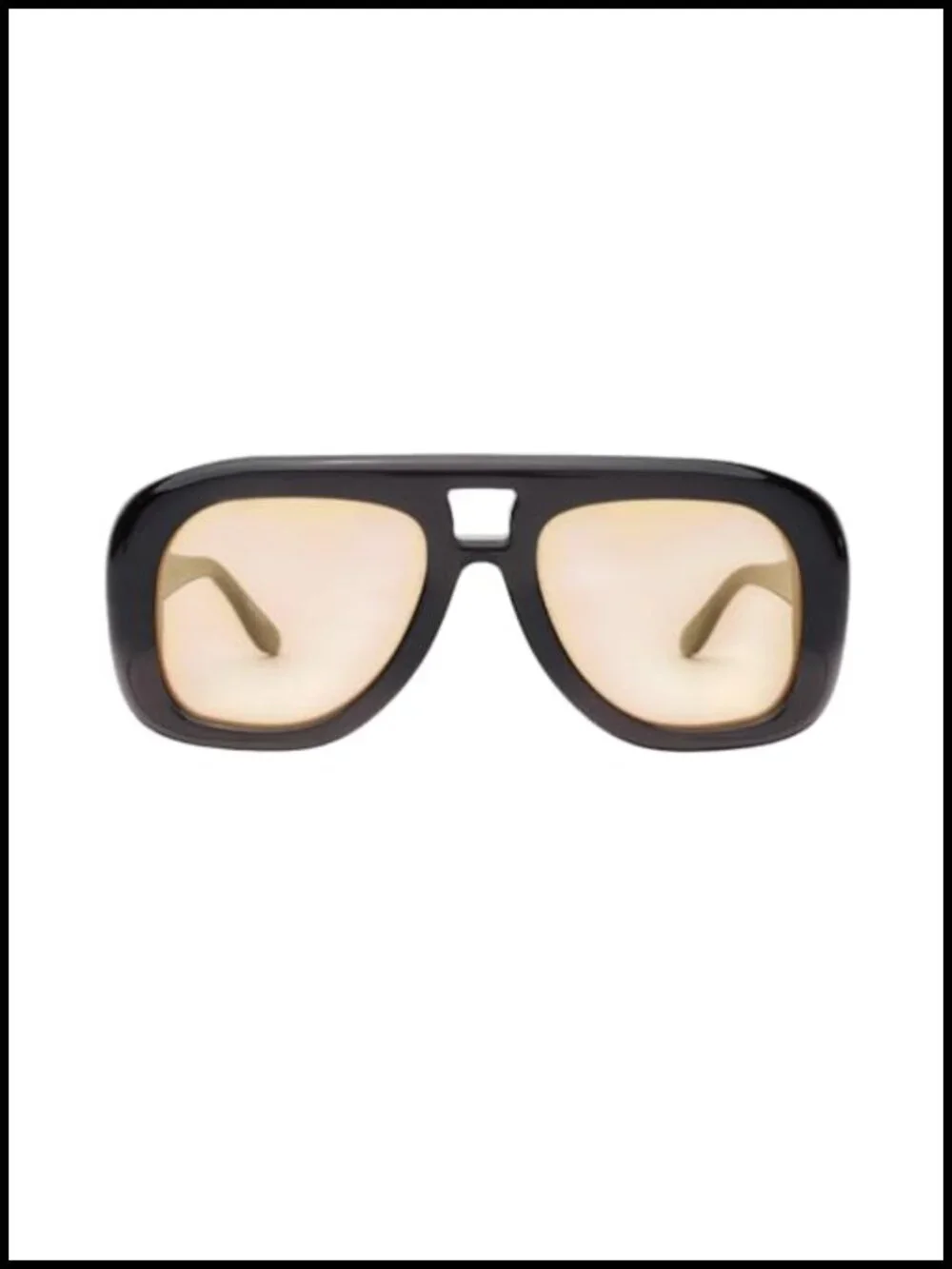 Chunky Aviator Sunglasses with Custom Etched Lens